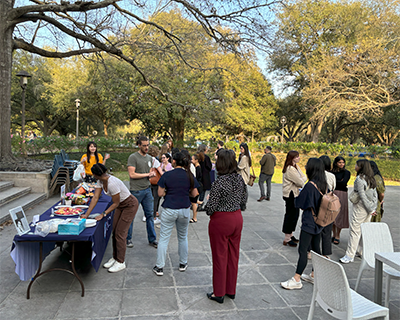 Guests at outdoor reception