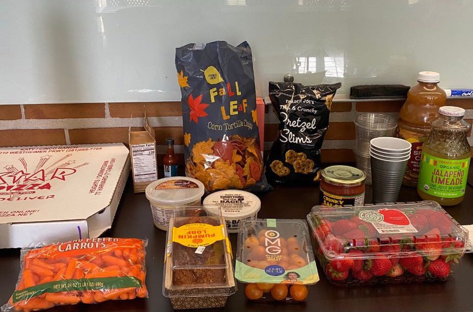 collection of snacks and fruits