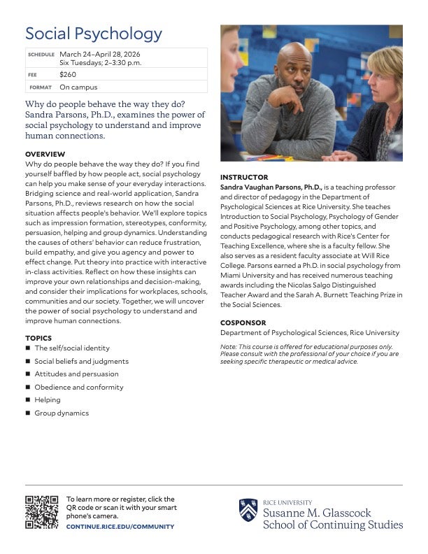 Social Psychology Flyer